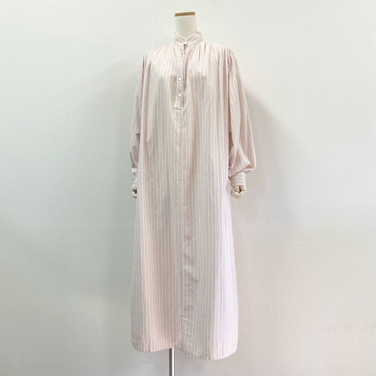 1j27《美品》TEN×RON HERMAN テンロンハーマン カフタンドレスワンピース シャツワンピース ロング丈 ストライプ 2710300521 マルチカラー レディースu02t