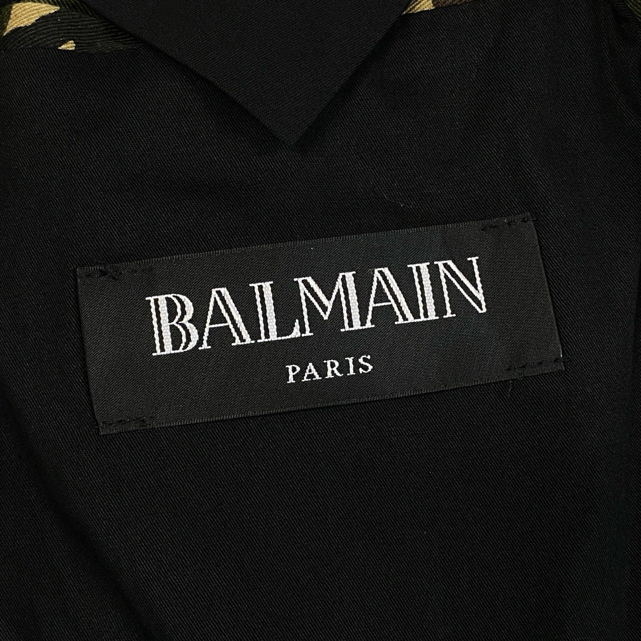 Mb9 《新品同様》 BALMAIN バルマン キルティング ボンバージャケット ミリタリージャケット M グリーン系 メンズ 2017年k02i