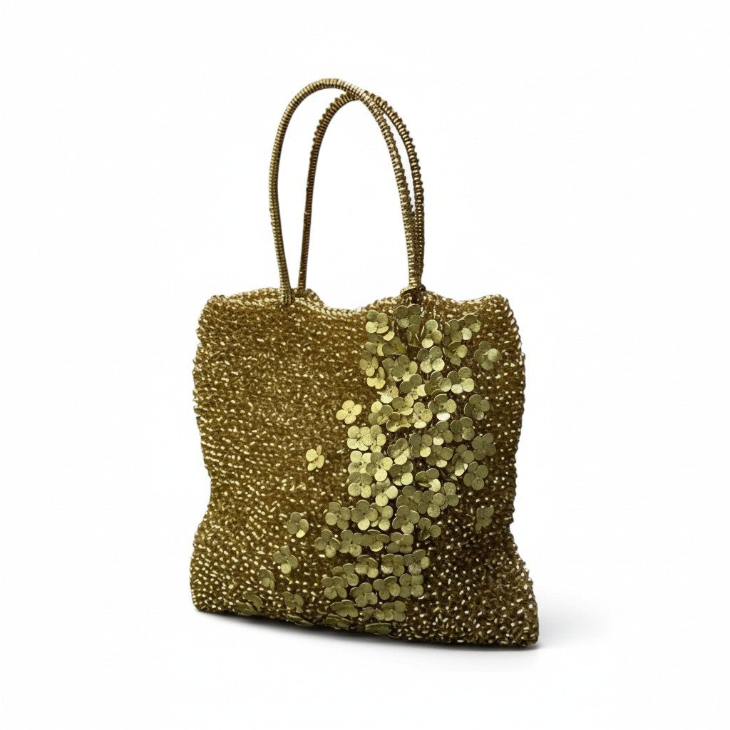 Db23 ANTEPRIMA アンテプリマ フラワー ワイヤーバッグ ハンドバッグ 花柄 レディース 女性鞄 ゴールドu02t