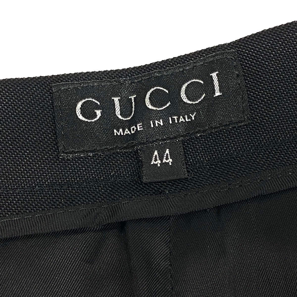 Eh6 GUCCI グッチ スラックス 80～90’s Vintage Archive センタープレスパンツ フォーマル イタリア製 44 ブラック レディース 女性用o07t