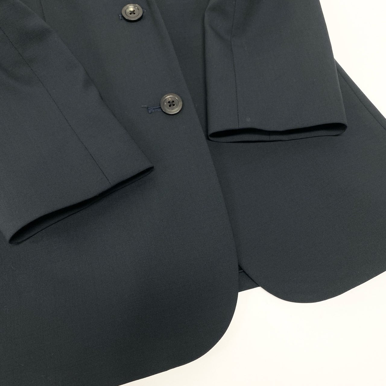 Eb23【美品】The Row ザロウ スーツセットアップ テーラードジャケット テーパードパンツ 0サイズ ダークネイビー レディース 女性用u02t