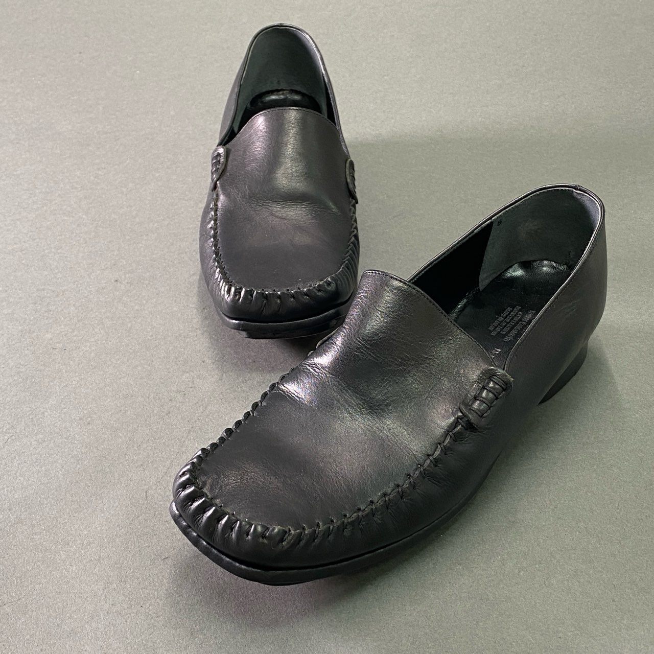 3f10 Y's ワイズ Yhoji Yamamoto ヨウジヤマモト レザーシューズ モカシンシューズ サイズ6 ブラック レザー レディース デザイナーズ 靴