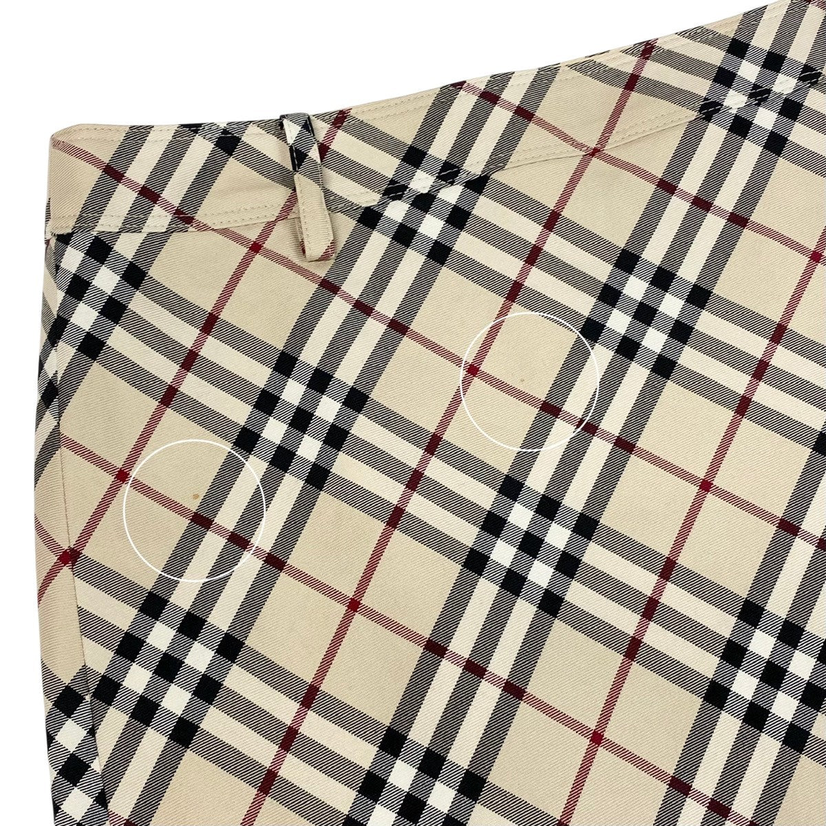 Ig19 BURBERRY LONDON BLUE LABEL バーバリーロンドン ブルーレーベル ノバチェック タイトスカート サイズ36 ベージュ コットン100％ レディースo07t