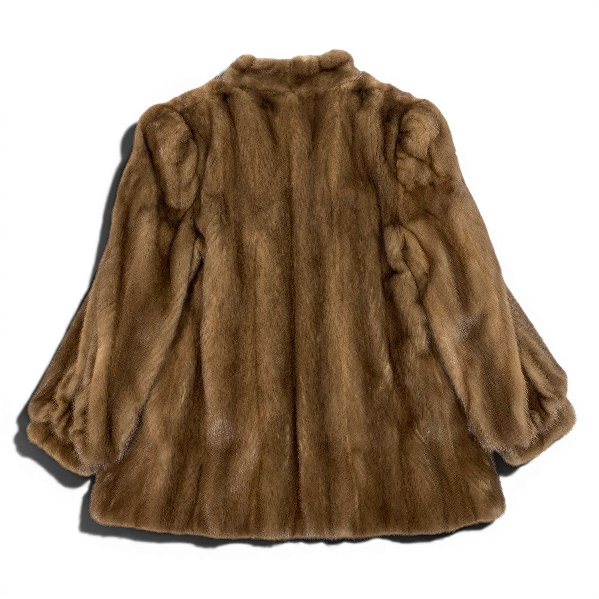 46f11 毛皮コート ミンクファー デミバフミンク 最高級毛皮 裏地刺繍 MINK FUR サイズ13 ブラウン レディースu02t