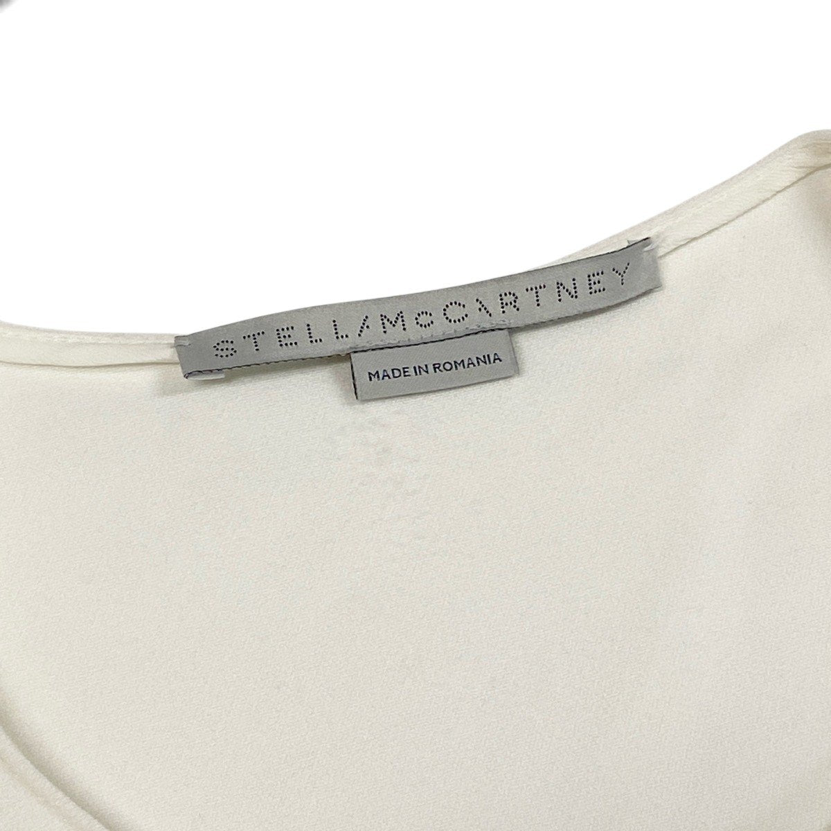 Ej1 STELLAMcCARTNEY ステラマッカートニー ノースリーブワンピース ドレスワンピース 38 ホワイト レディースu02t