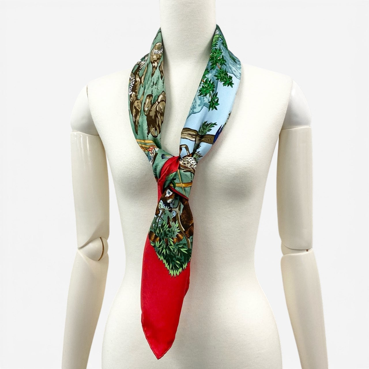 b20 HERMES エルメス Carre 90 Sichuan Scarf 四川省 カレ90 スカーフ Animal Printt18r