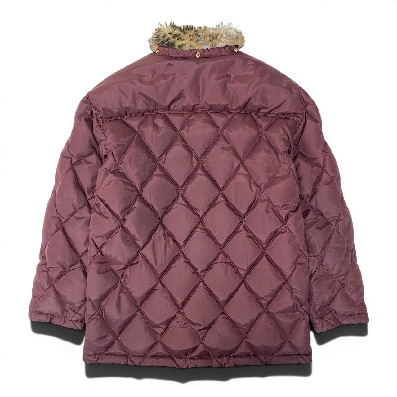 50g4 DOLCE&GABBANA ドルチェアンドガッバーナ キルティング ダウンコート D&G サイズL ワインレッド メンズ 紳士服o07t