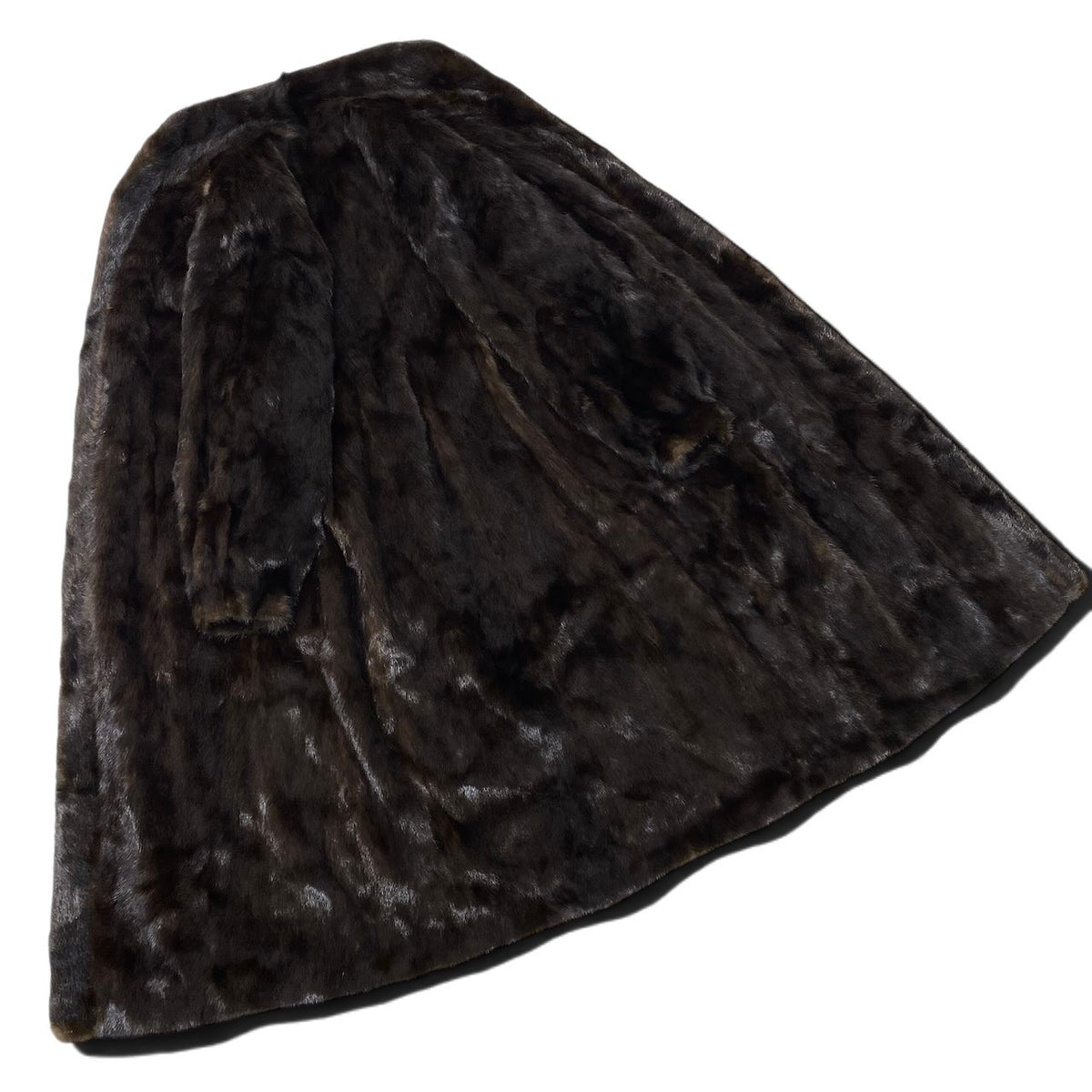 30i21 SAGA MINK サガミンク 銀サガ ダークミンク 超ロングコート 丈110cm サイズ11 ダークブラウン 本毛皮 Dark Mink Fur Long Coat リアルファーt18r