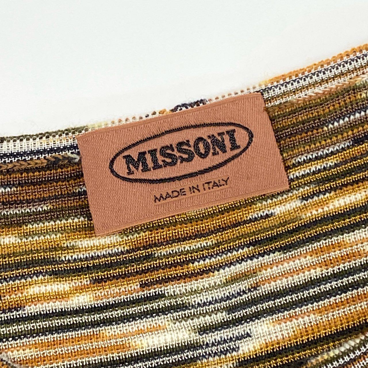 13j29 《美品》MISSONI ミッソーニ 長袖ニットワンピース ボーダー イタリア製 D-TK392 72サイズ マルチカラー レディースu02t