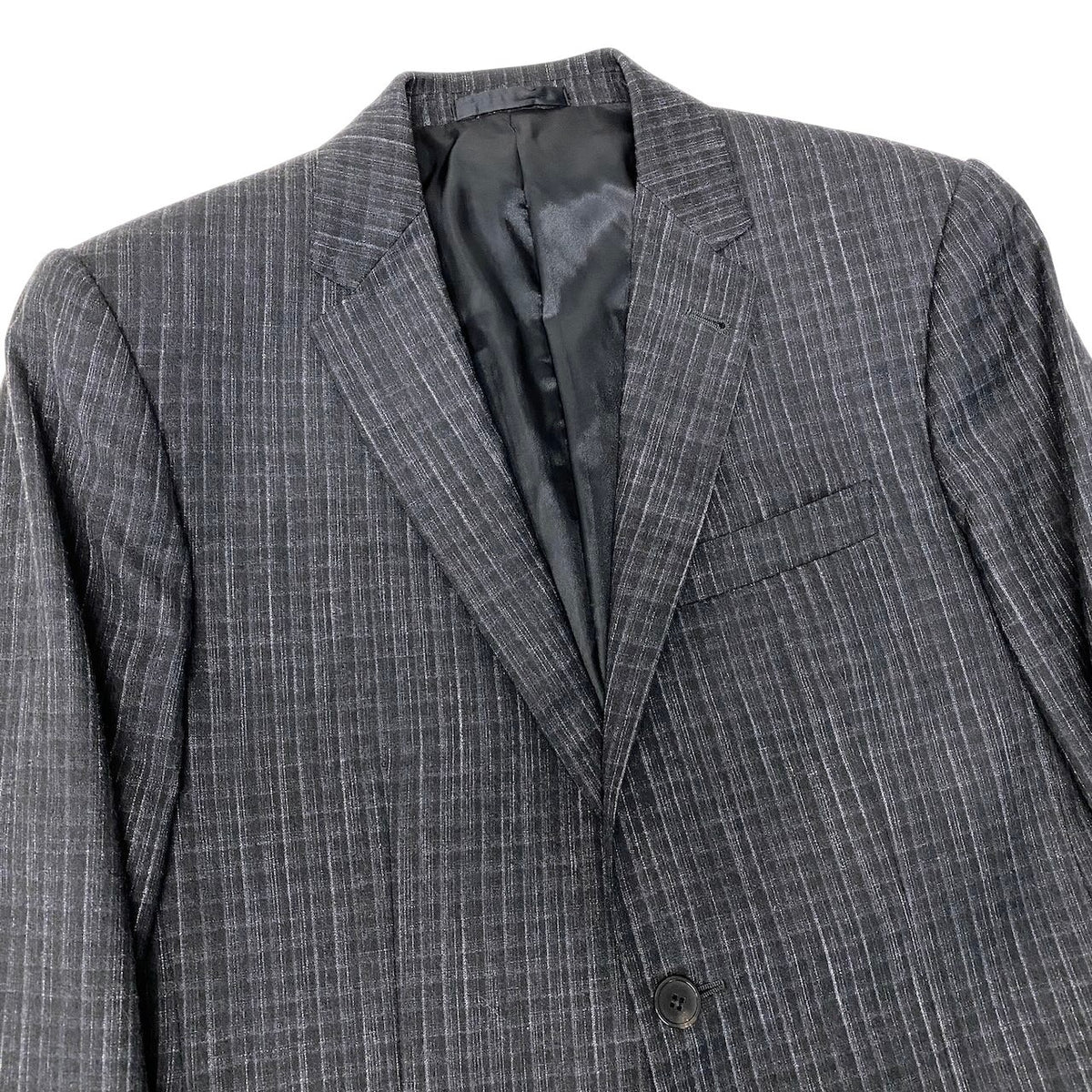 45j15 LOUIS VUITTON ルイヴィトン セットアップ シングルスーツ 2B LVロゴ 48 グレー メンズ 紳士服o07t
