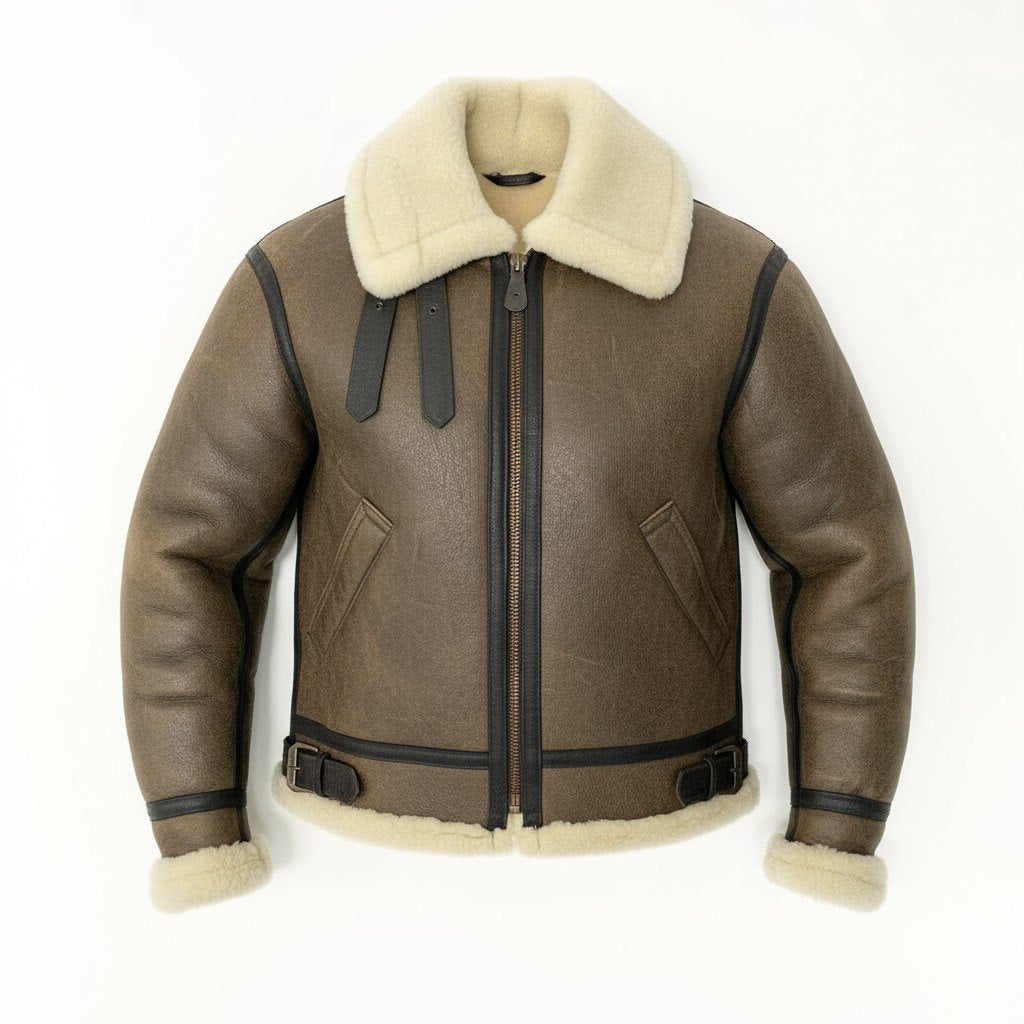 52c14 AVIREX アヴィレックス B-3 フライトジャケット ムートン 33H5595 32 ブラウン Flight Jacket アメカジt18r