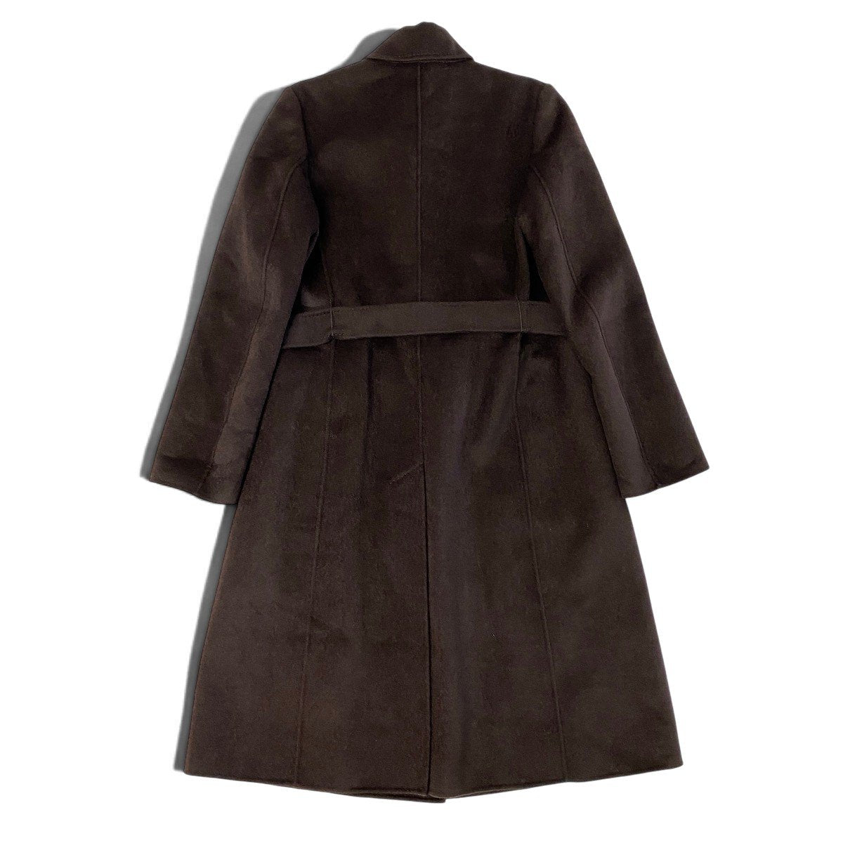 Ej23 【美品】 Max Mara マックスマーラ クチートアマーノ カシミヤ混 ロングコート サイズ38 ブラウン レディース アウターu02t