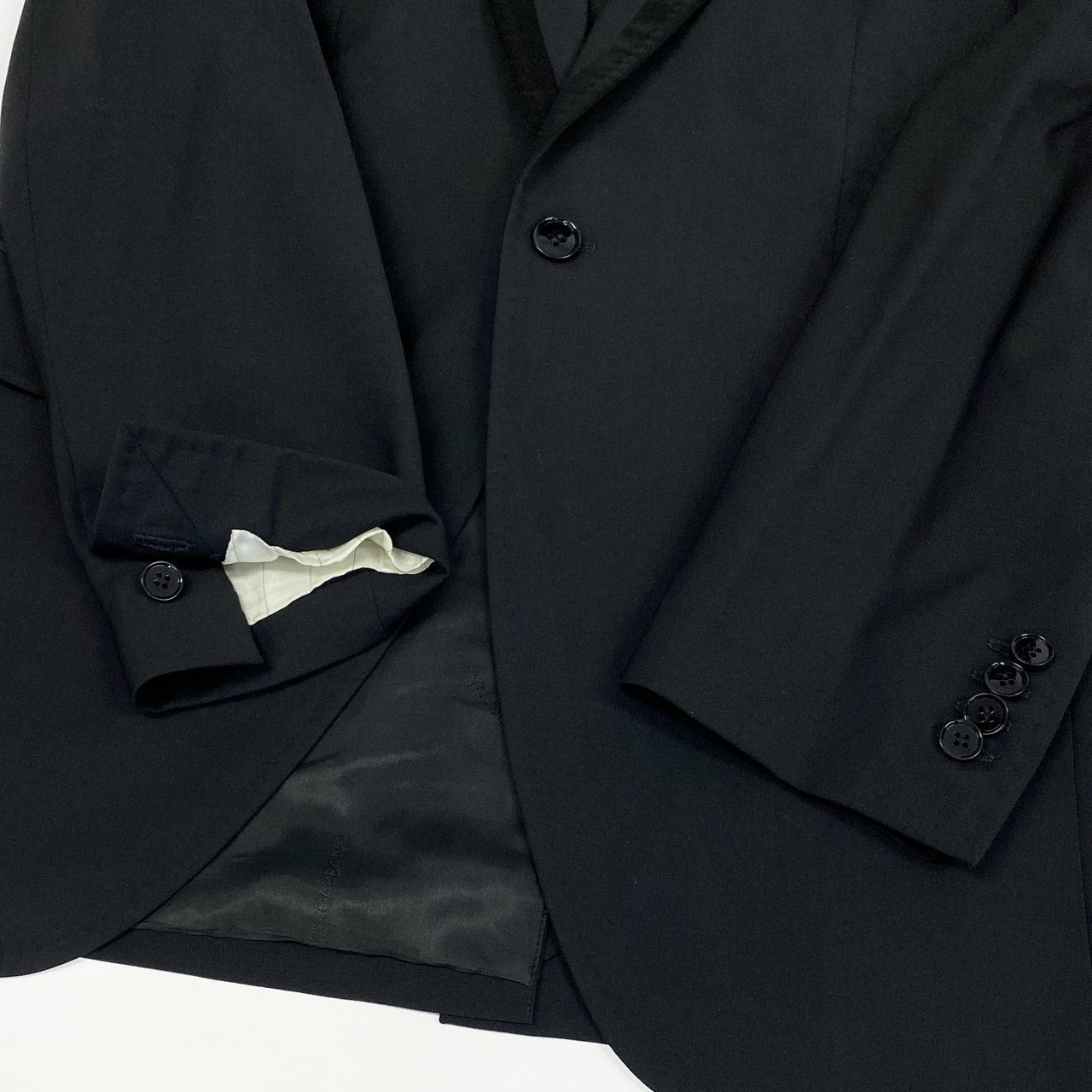 65a14　DOLCE & GABBANA ドルチェアンドガッパーナ セットアップスーツ フォーマル シングル 1B  サイズ46  ブラックo07t