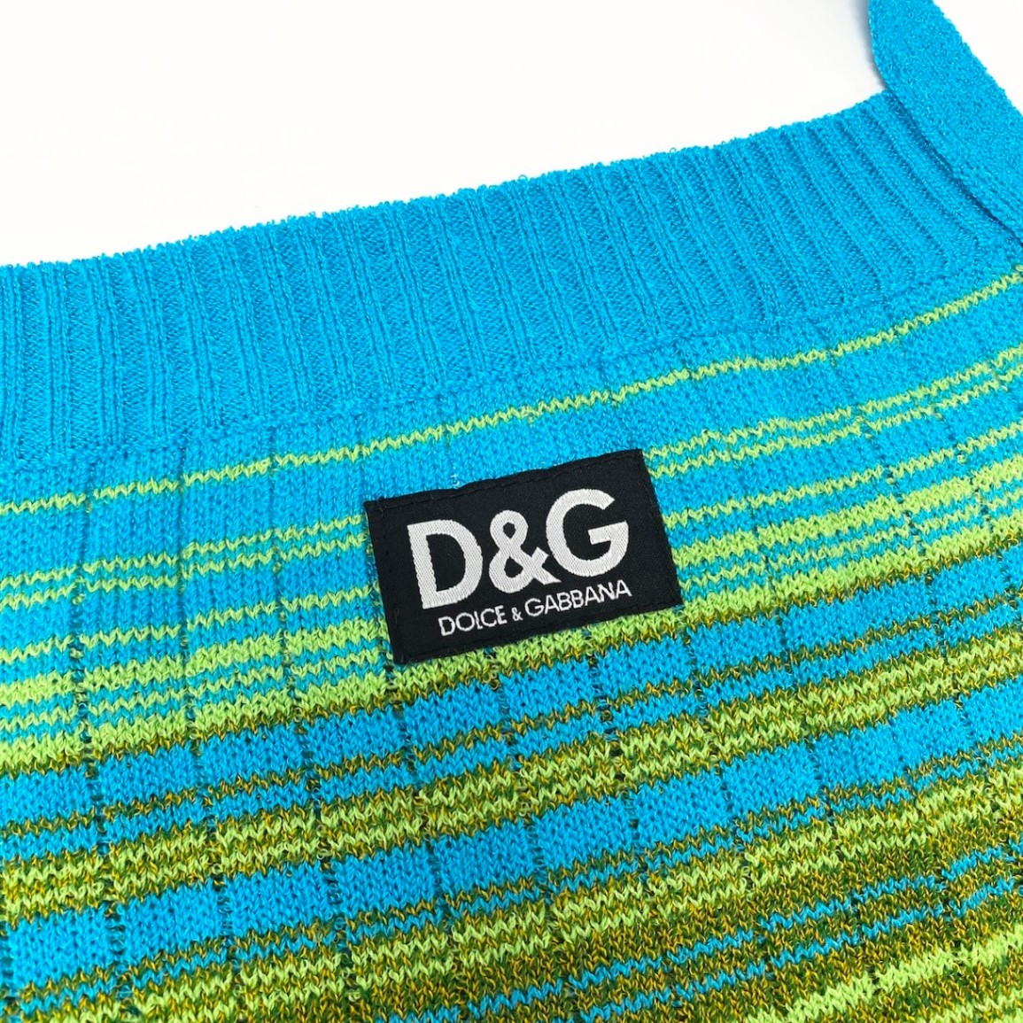 Ie8 DOLCE&GABBANA D&G ドルチェ＆ガッバーナ タイトニットワンピース サイズ42 レインボー レディースk02i