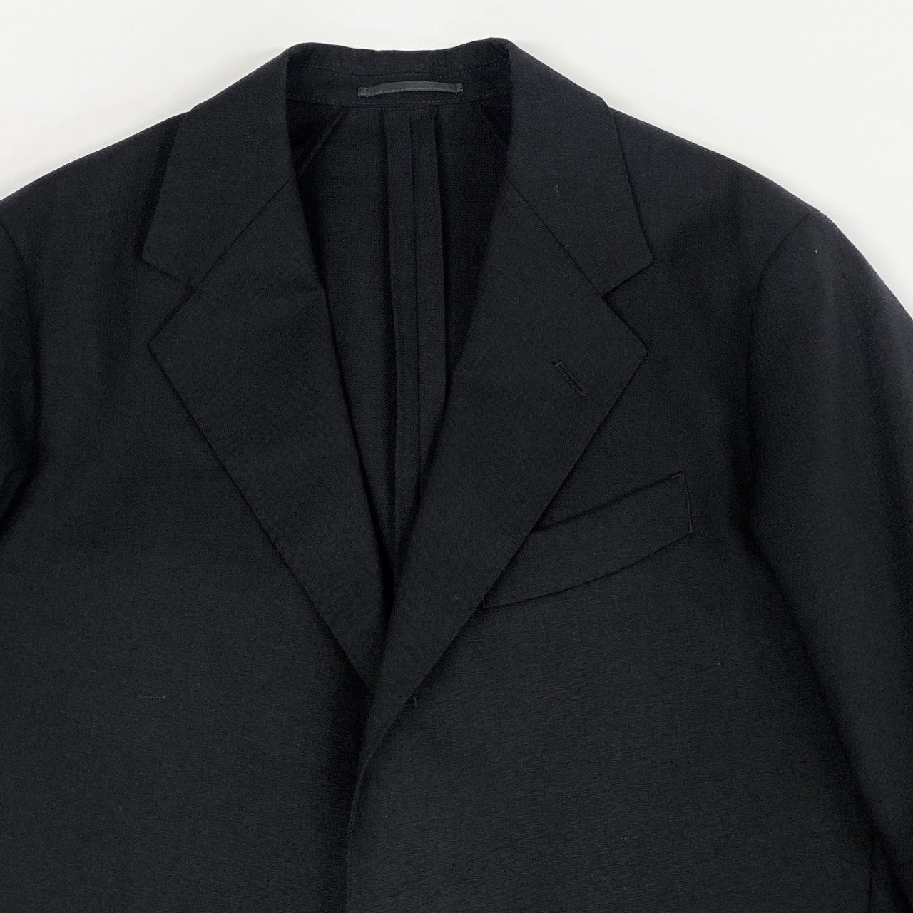 24i25《極美品》 BRITISH MADE ブリティシュメイド テムズ テーラードジャケット 紺ブレザー 真鍮メッキボタン L ダークネイビー ウール メンズu02t