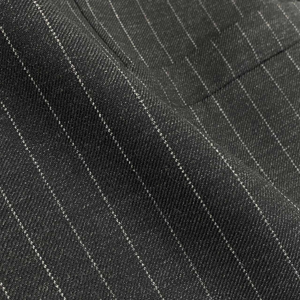60e1 GIANNI VERSACE ジャンニ ヴェルサーチ テーラードジャケット ジレ セット ストライプ イタリア製 48サイズ グレー系 メンズ 男性用u02t
