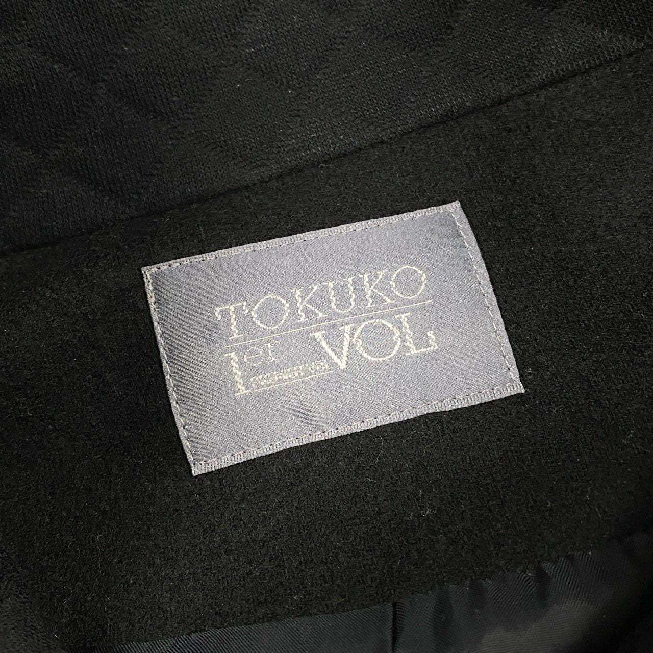 25L12 TOKUKO 1er VOL トクコプルミエヴォル ロングコート ウールコート アウター マルチカラー フラワー刺繍 9 ブラック レディース 女性用u02t