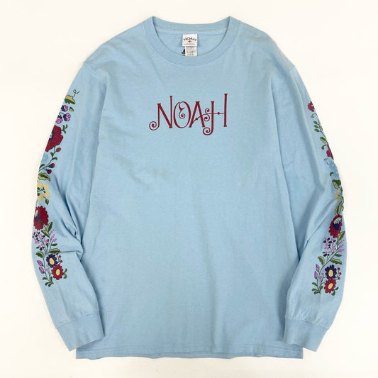 44h26 NOAH ノア ×Jimi Hendrix 長袖Tシャツ ロンT ロゴ 袖プリント 22-070-122-0064-1-0 Mサイズ ブルー コットン メンズo07t