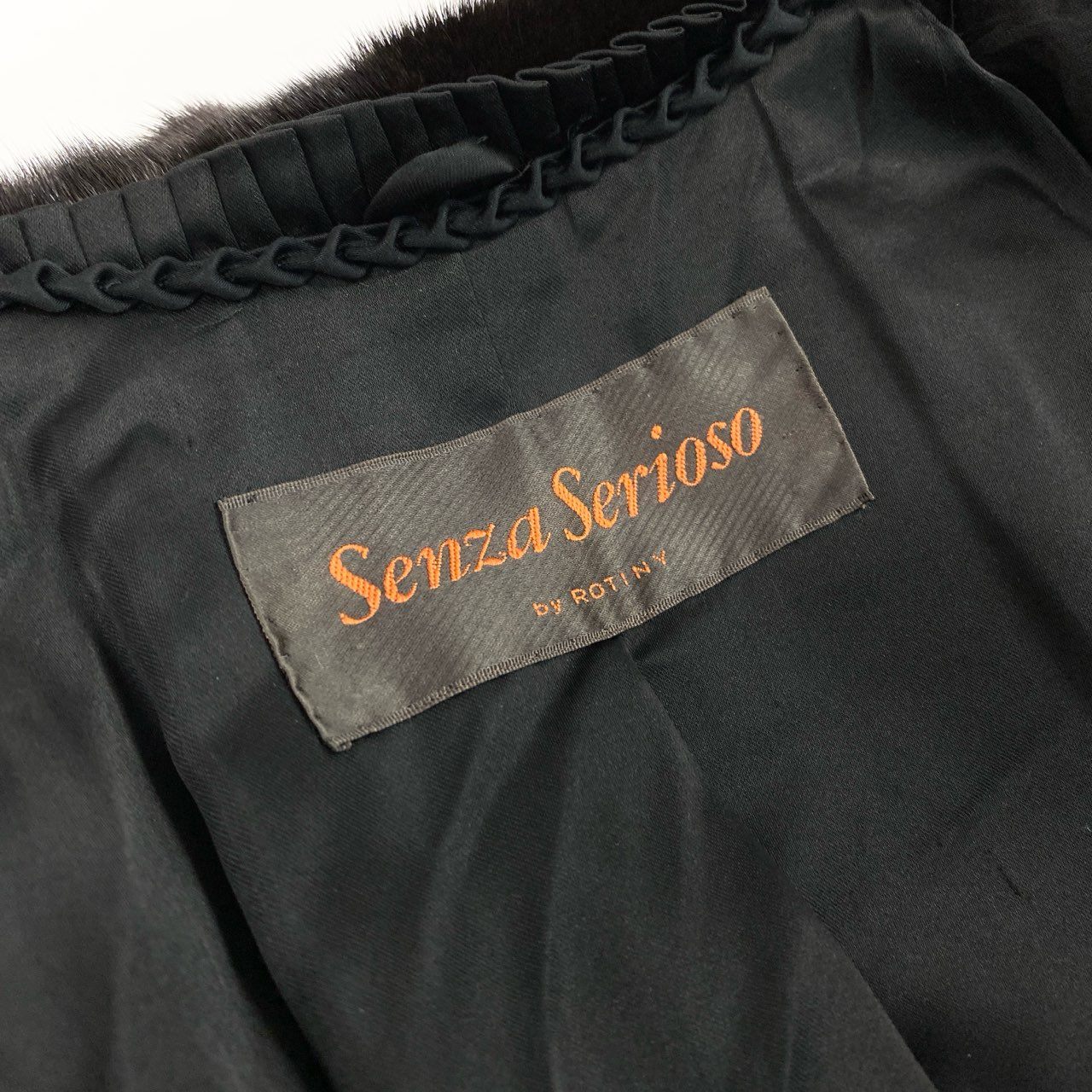 54L4 AMERICAN FUR AWARDS アメリカンフォーアワード 4つ星 マホガニーミンク 裾フリル 超ロングコート 丈110cm サイズM ブラウン 最高級本毛皮 MINK FURt18r