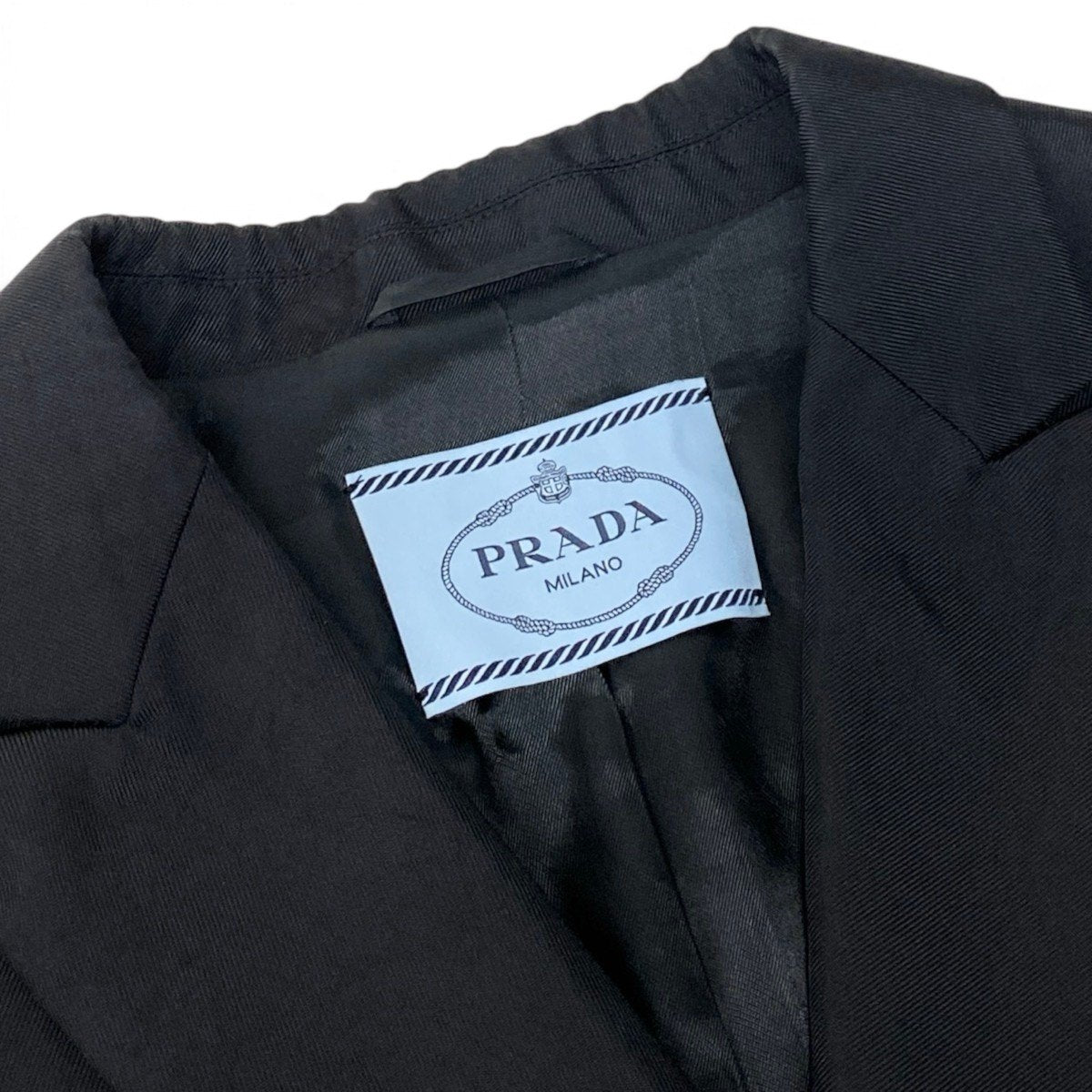 i13 PRADA 2018年 テーラードジャケット 42Sサイズ ブラック ポリアミド100％ レディース 女性用u02t
