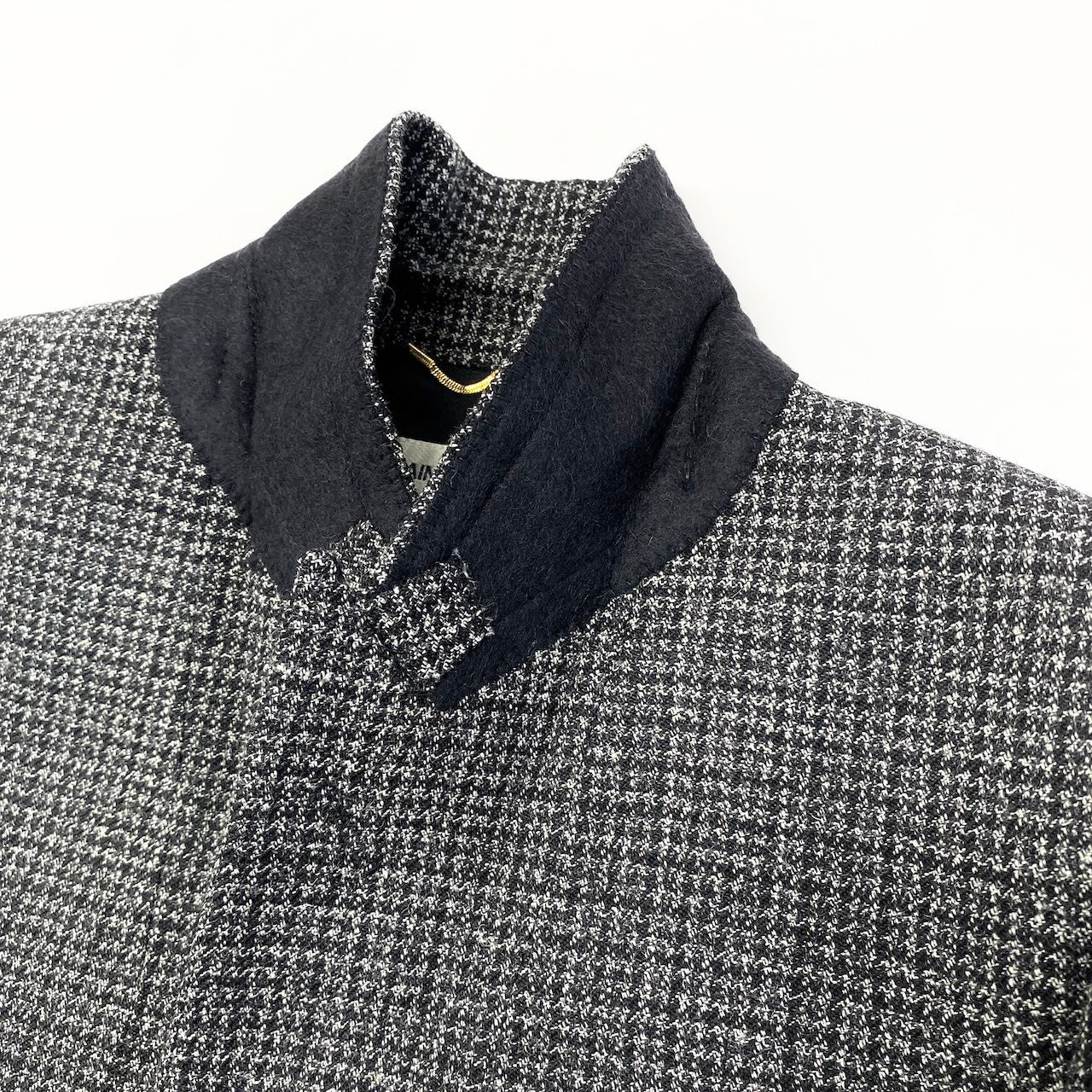 e8 【極美品】SAINT LAURENT ツイードジャケット テーラードジャケット イタリア製 36サイズ グレー系 ウール100％ メンズ 男性用k02i