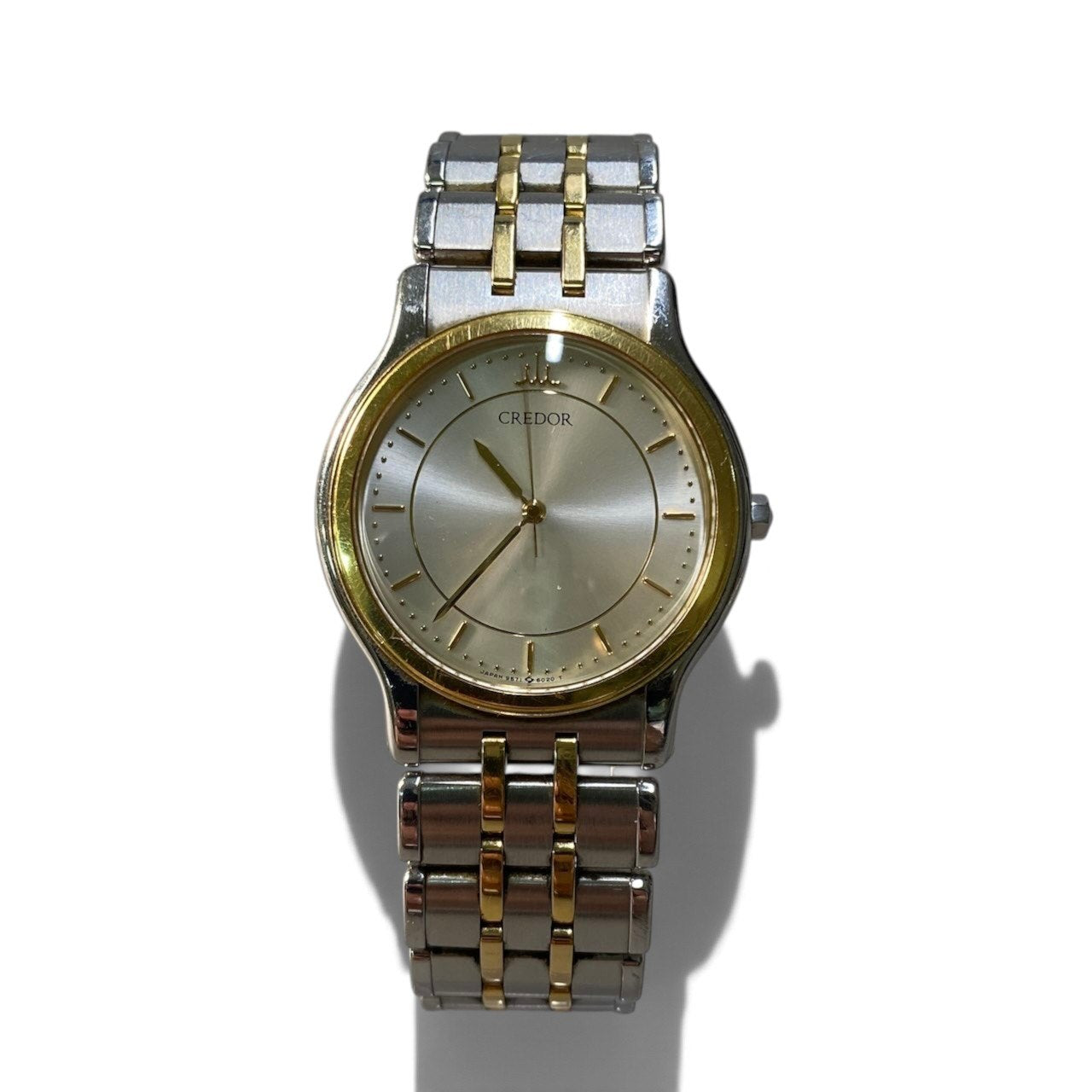 i10 SEIKO セイコー CREDOR 18KT クレドール 腕時計 9571-6020 ゴールド シルバー 稼働t18r
