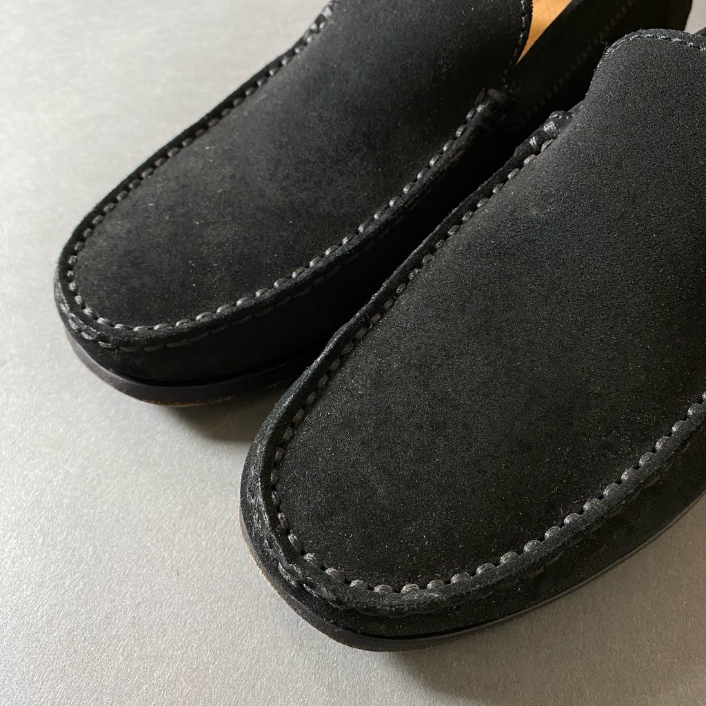 2g17 TOD'S トッズ サイズ6 ブラック スウェードモカシン スリッポンシューズ レザーシューズ 革靴 メンズ 紳士靴