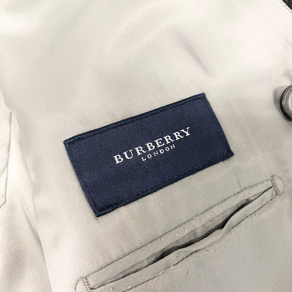 54l28 BURBERRY LONDON バーバリーロンドン スーツセットアップ テーラードジャケット スラックスパンツ チェック柄 カシミヤ混 94-84-165 AB4 ダークグレー メンズ 男性用o07t