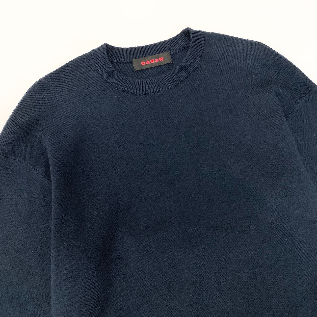 29e7 CABaN キャバン ロングスリーブニット コットンカシミヤニットセーター トップス Sサイズ ダークネイビー メンズ 男性用t18r