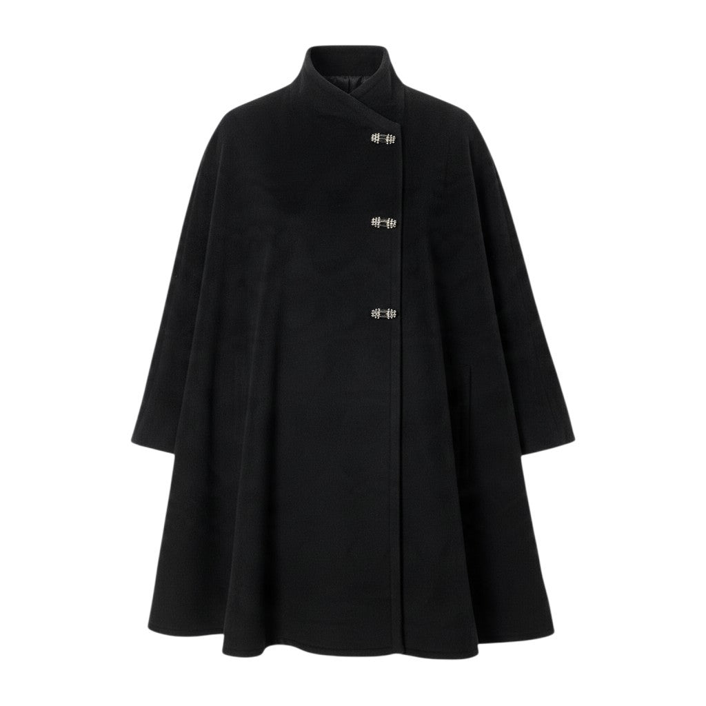 j29 Valentino garavani ロングウールコート ラインストーンボタン イタリア製 40/6サイズ ブラック レディース 女性用u02t