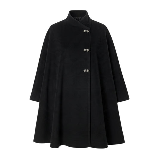 j29 Valentino garavani ロングウールコート ラインストーンボタン イタリア製 40/6サイズ ブラック レディース 女性用u02t