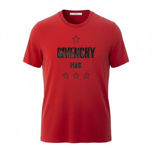 d15 《限定品》 GIVENCHY ジバンシー ラバ―スターデザイン ロゴTシャツ XS / M相当 レッド 阪急うめだ本店限定t18r