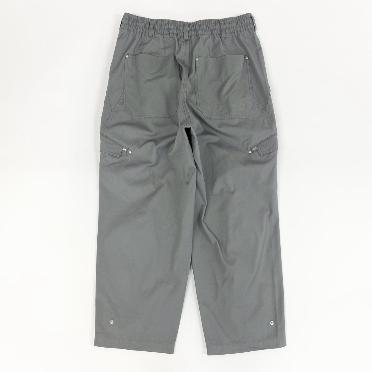 38f9 Y-3 ワイスリー アディダス ヨウジヤマモト Workwear Cargo Pants カーゴパンツ ボトムス ウエストゴム IV7744 Mサイズ グレー コットン メンズ