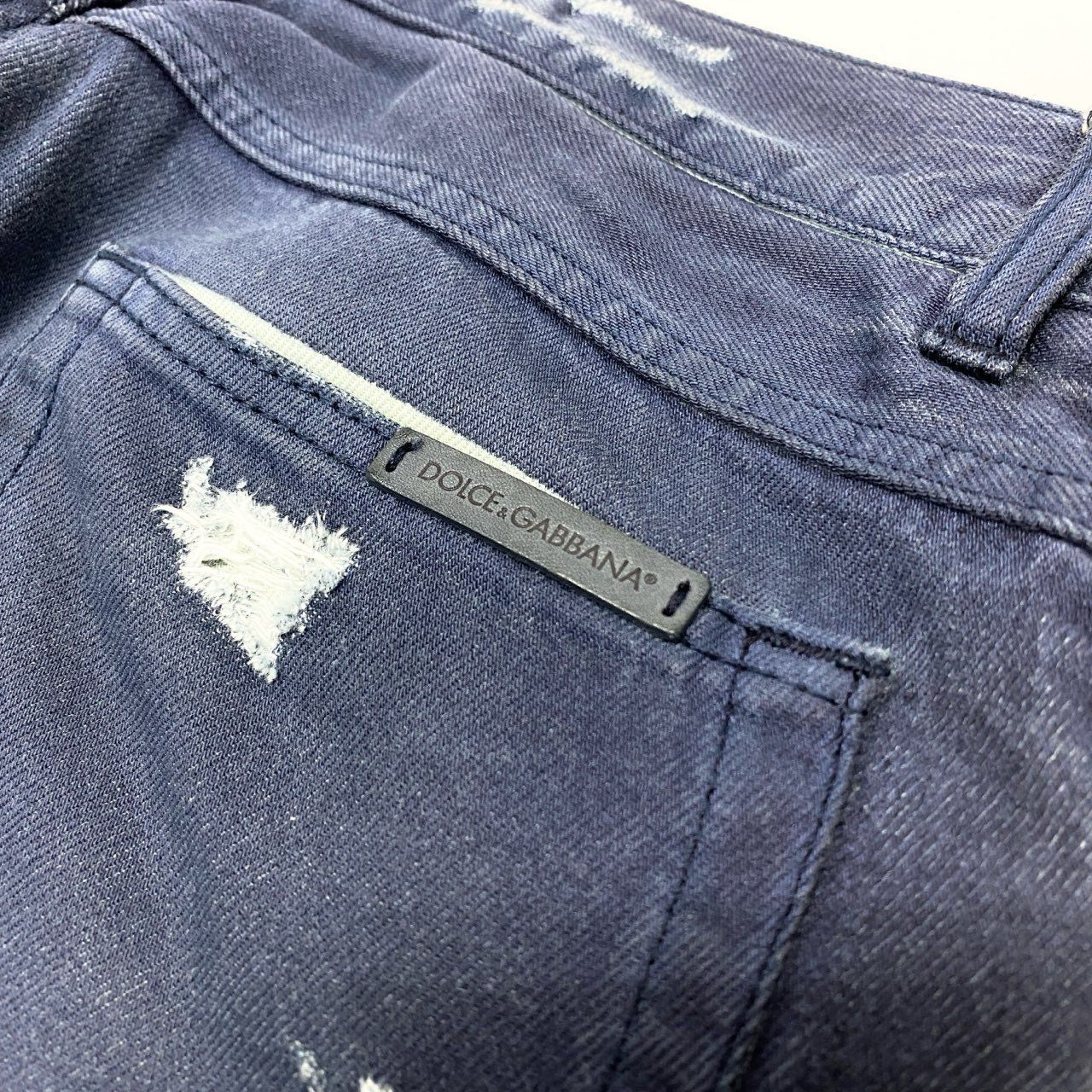 66k11 DOLCE&GABBANA ドルチェ＆ガッバーナ クラッシュ加工 グランジ デニムパンツ ジーンズ サイズ44 メンズk02i