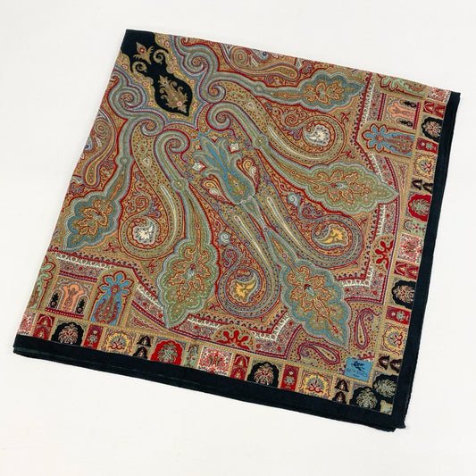 h15 ETRO エトロ スカーフ ストール マフラー 大判ストール 130cm×132cm マルチカラー イタリア製k02i