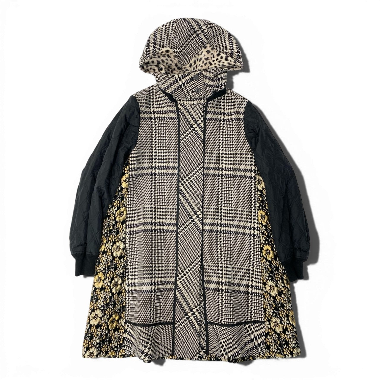 51c14 Aquascutum アクアスキュータム 近年モデル パターン切替 コート サイズM 日本製 フード取外し可t18r