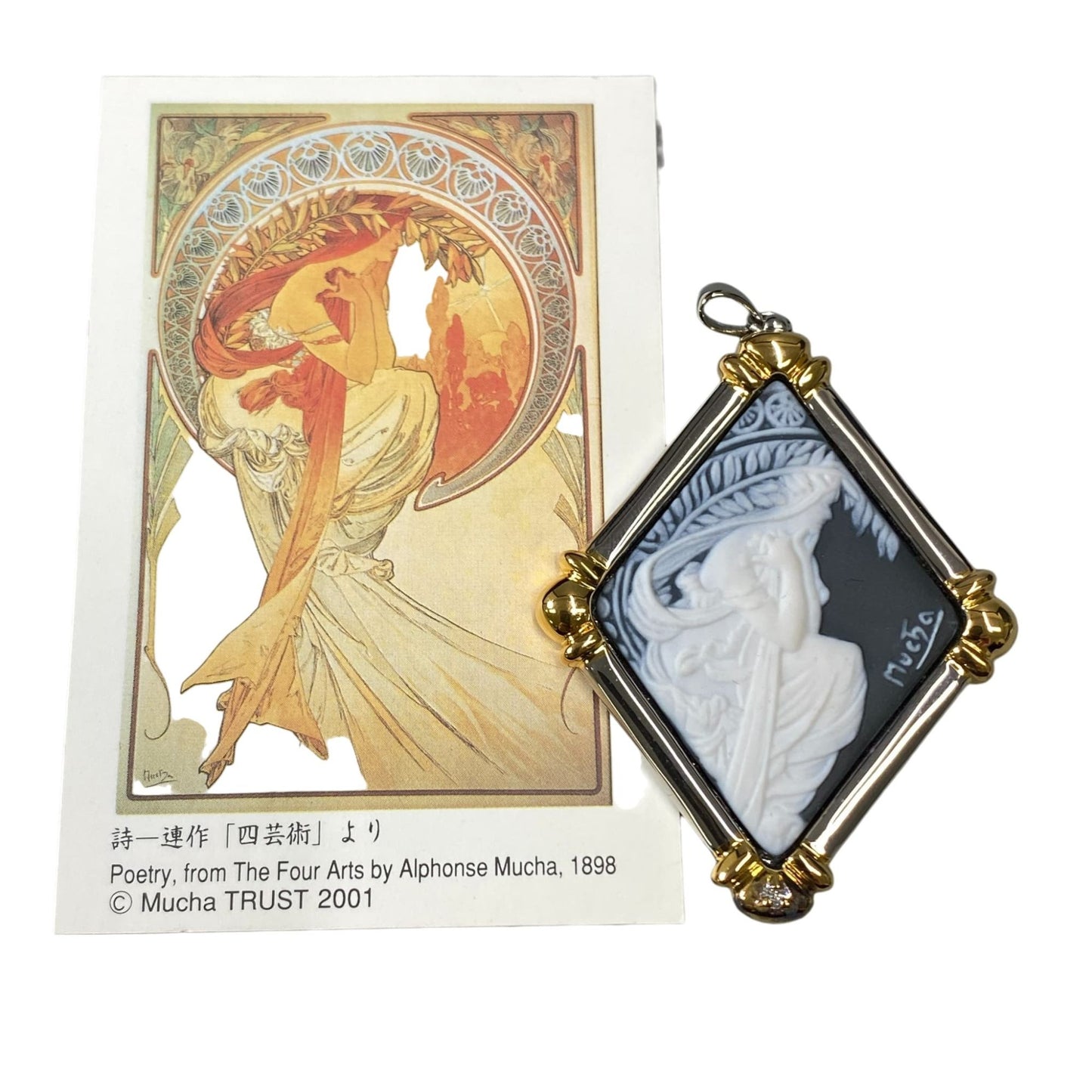 l14 Mucha ミュシャ 四芸術 SV925 宝飾ペンダントコレクション ネックレス Silver シルバー アクセサリー 箱付きt18r