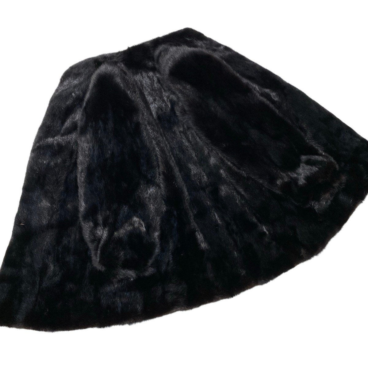 92h8 SAGA MINK サガミンク 銀サガ 逆毛 ダークミンク ファーコート サイズ13 ブラック 最高級本毛皮 Mink Fur Coatt18r