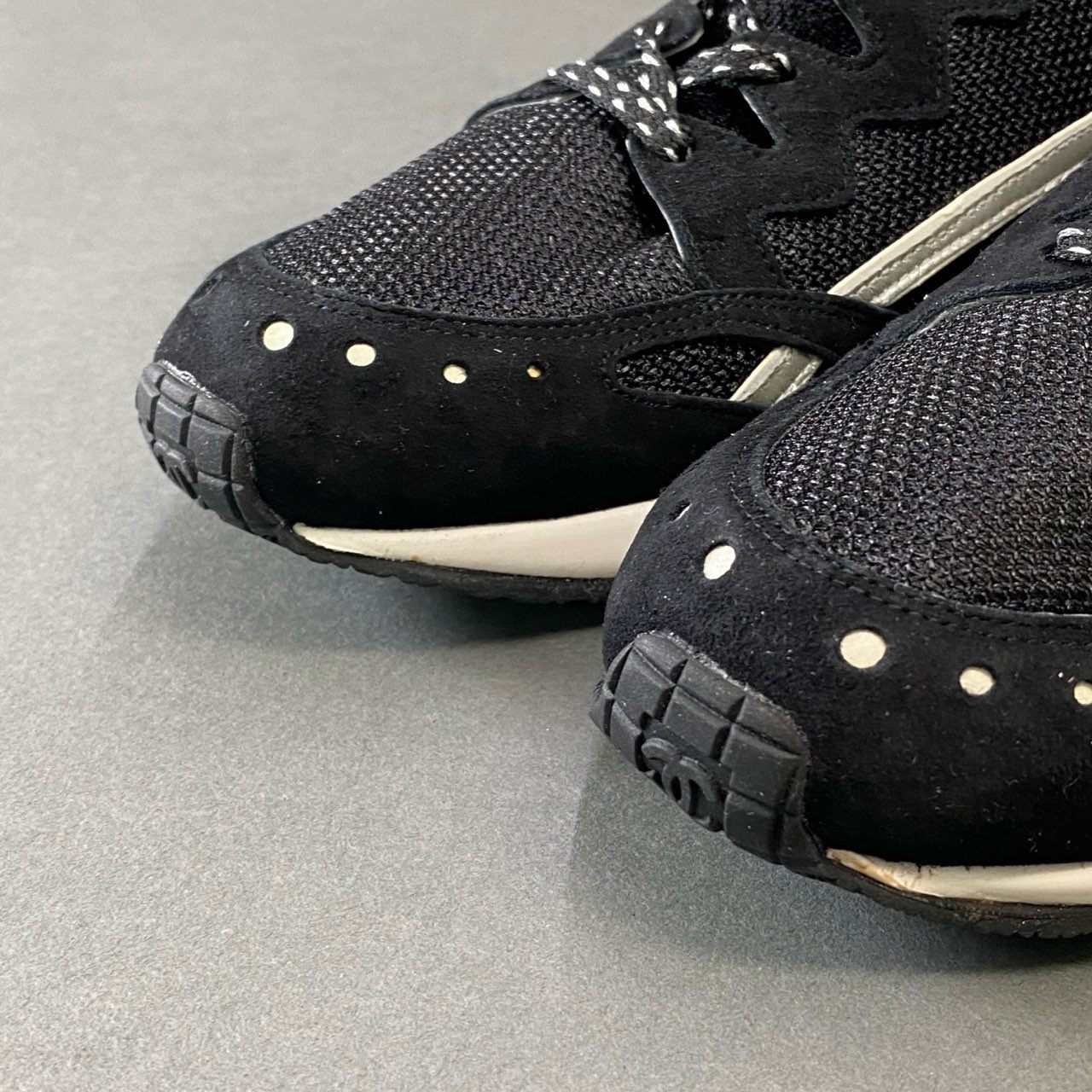 1g7《美品》 CHANEL SPORT シャネル スポーツ ココマーク スニーカー 37 ブラック ランニング シューズ トレーニング スペイン製