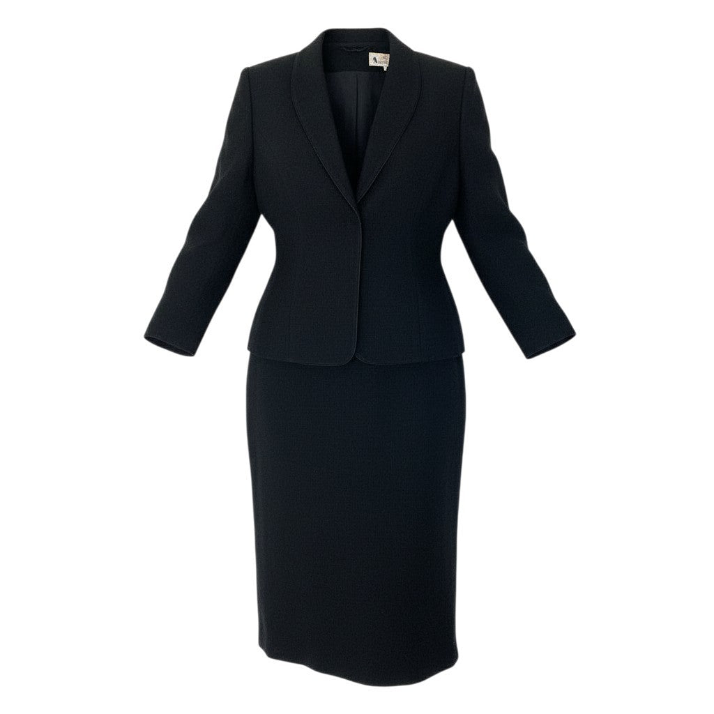 5a12 《美品》 Aquascutum OF LONDON アクアスキュータム アンサンブルワンピース ブラックフォーマル ドッキングワンピース ジャケット レディース 女性用 13 ブラックu02t