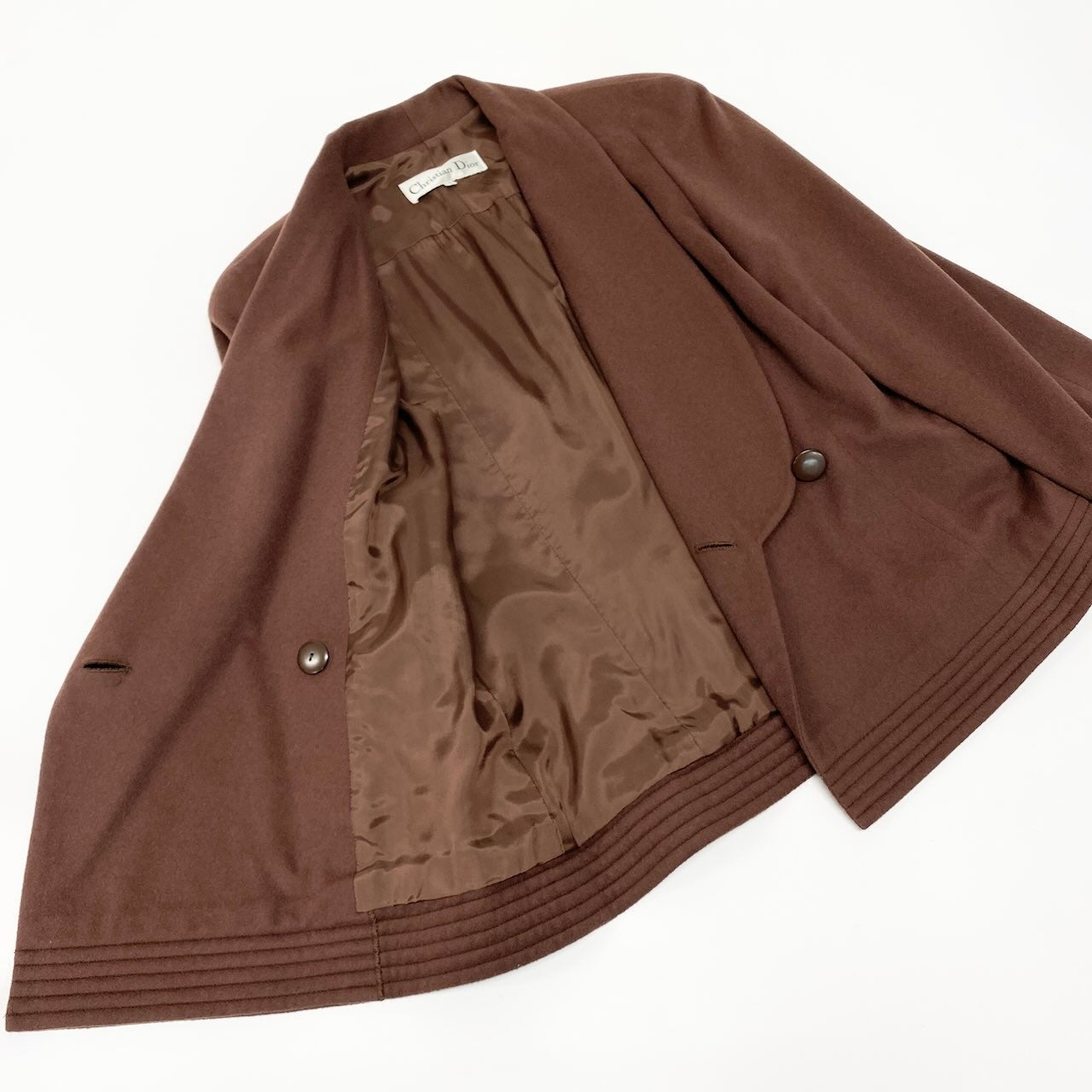 83c27 Christian Dior クリスチャンディオール セットアップスーツ フォーマル ウールジャケット 秋冬 レディース 女性用 11 ブラウンu02t