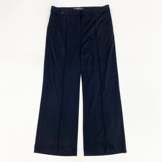 56h1 LEONARD レオナール ボトムス ストレッチ カンカン素材 ストレートパンツ 薄手 レディース 女性用 0183511 42 ブラックu02t