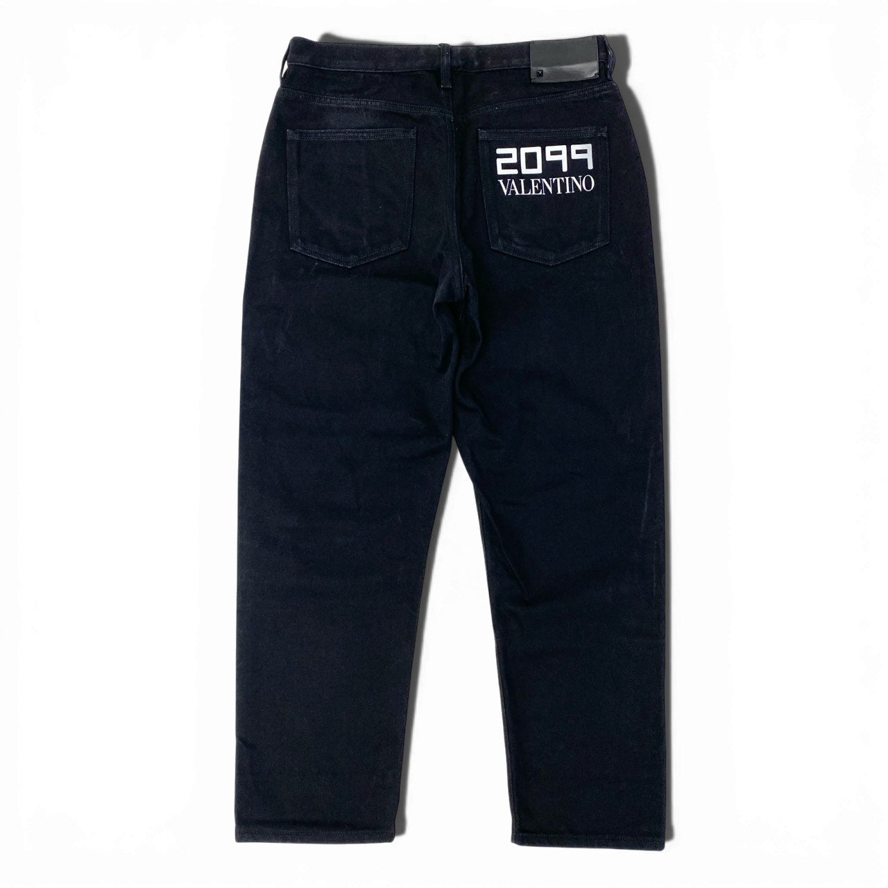 85a16 VALENTINO ヴァレンティノ 2099 ブラックデニム チノフィットパンツ サイズ34 Black Denim Pants ボトムスt18r