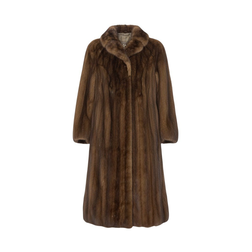 32k28 GRACE グレース デミバフミンク 着丈110cm 超ロングコート 11 ブラウン 本毛皮 MINK FUR リアルファーt18r