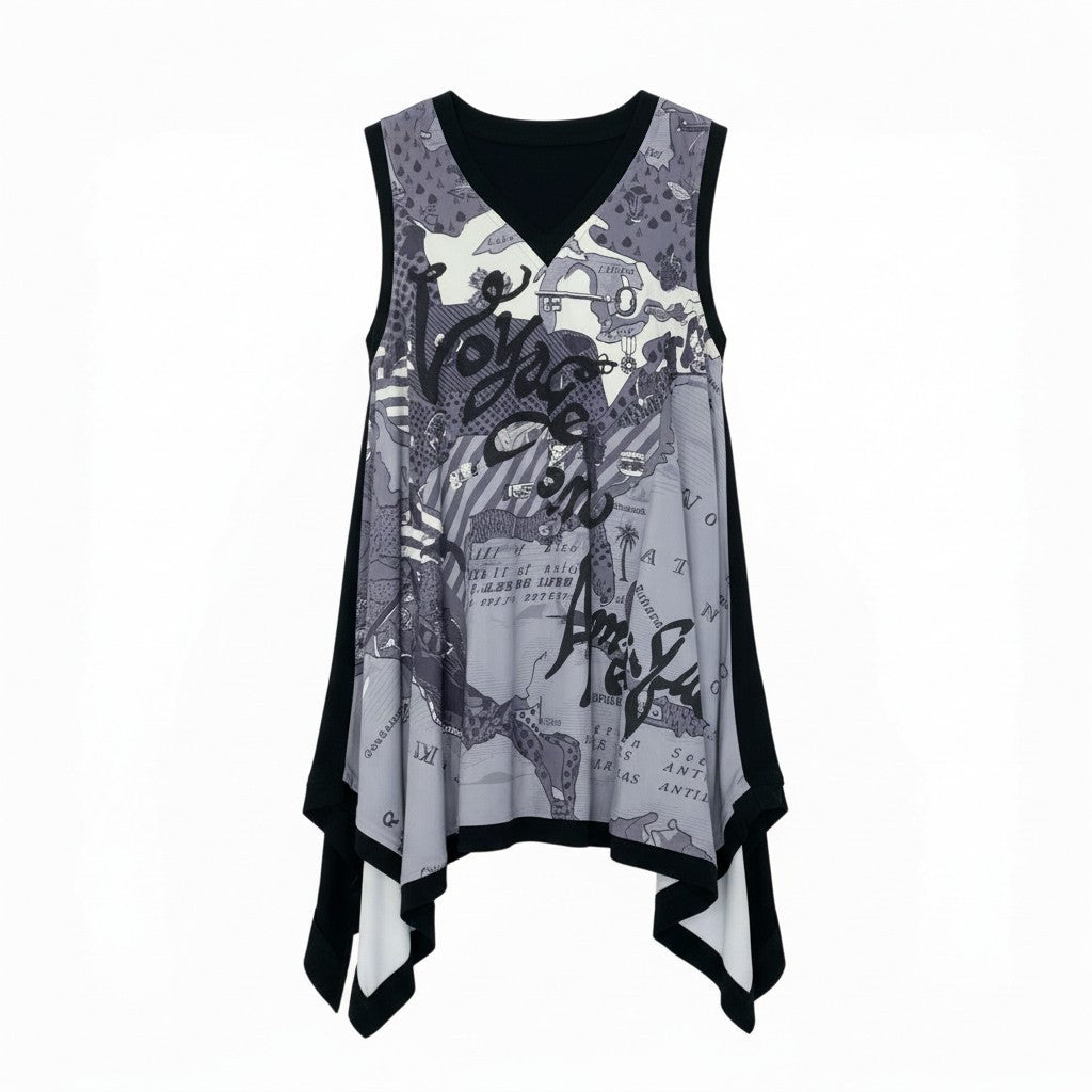 76a28 TOKUKO 1er VOL トクコプルミエヴォル チュニックワンピース ノースリーブ トップス 9 Mサイズ相当 ブラック レディースo07t