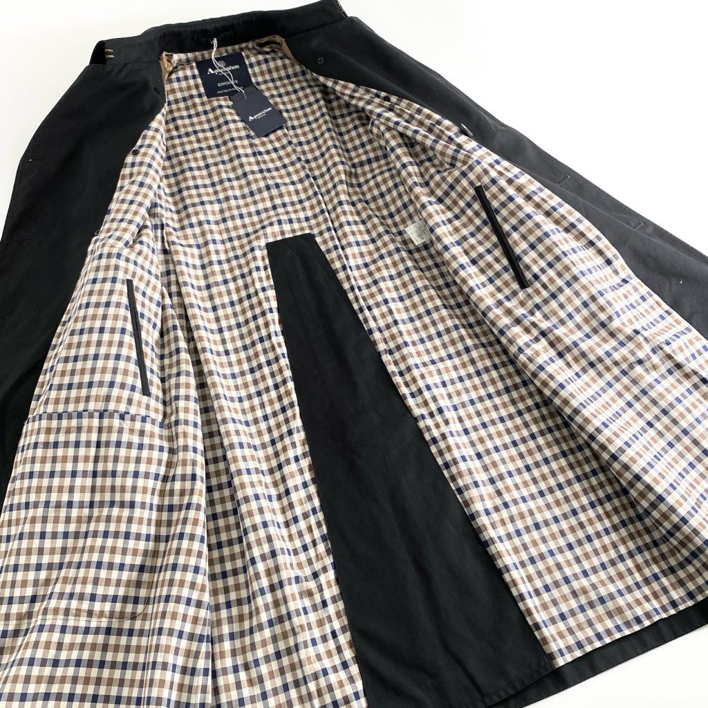 10e3 【タグ付き】　英国製 定価190,000円 Aquascutum アクアスキュータム KINGSGATE キングスゲート トレンチコート 226 9451 152 サイズ40 ネイビー メンズ 紳士 アウター