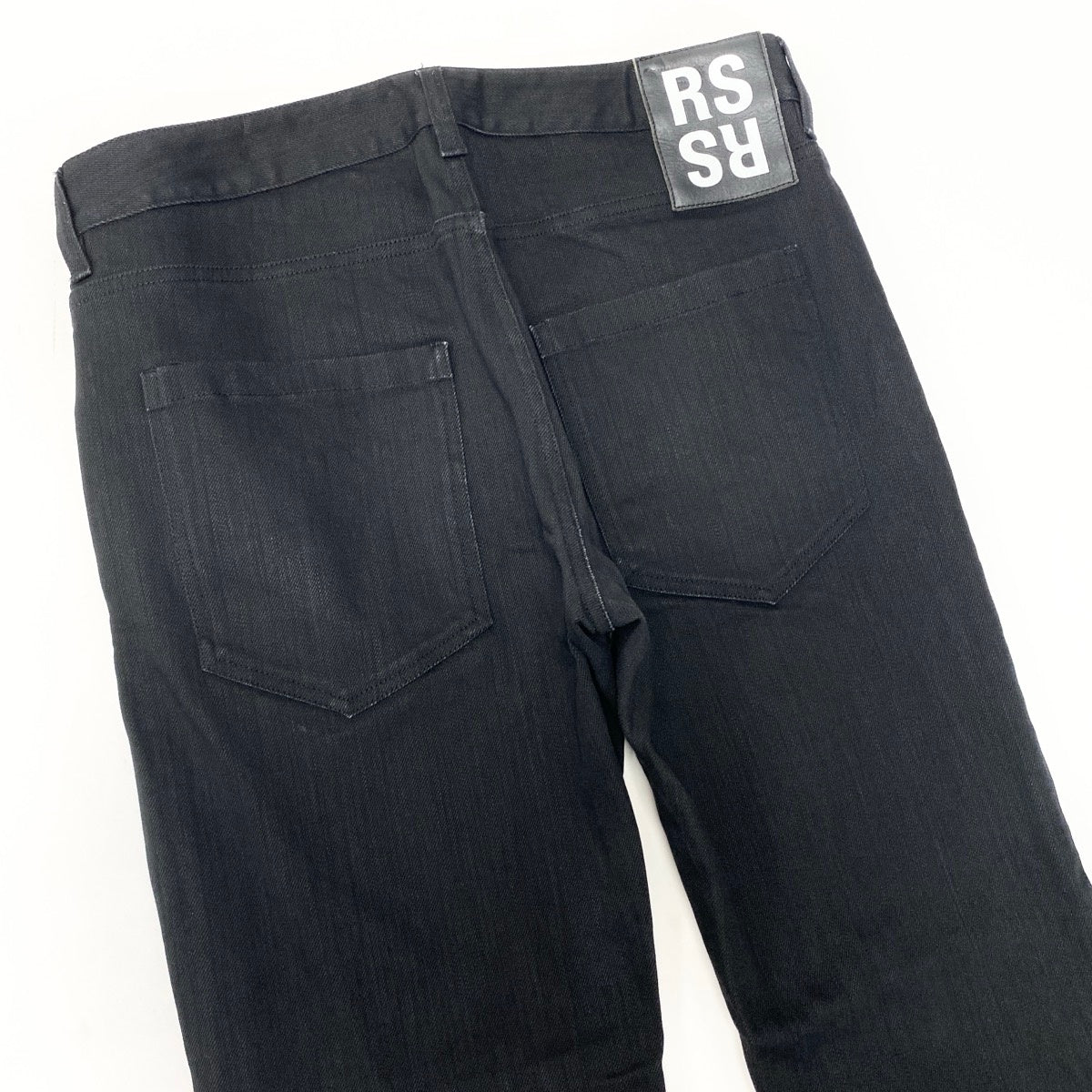 83e13 RAF SIMONS ラフシモンズ クリスチーネ・F ストレートパンツ コットンパンツ イタリア製 32サイズ ブラック メンズ 男性用k02i