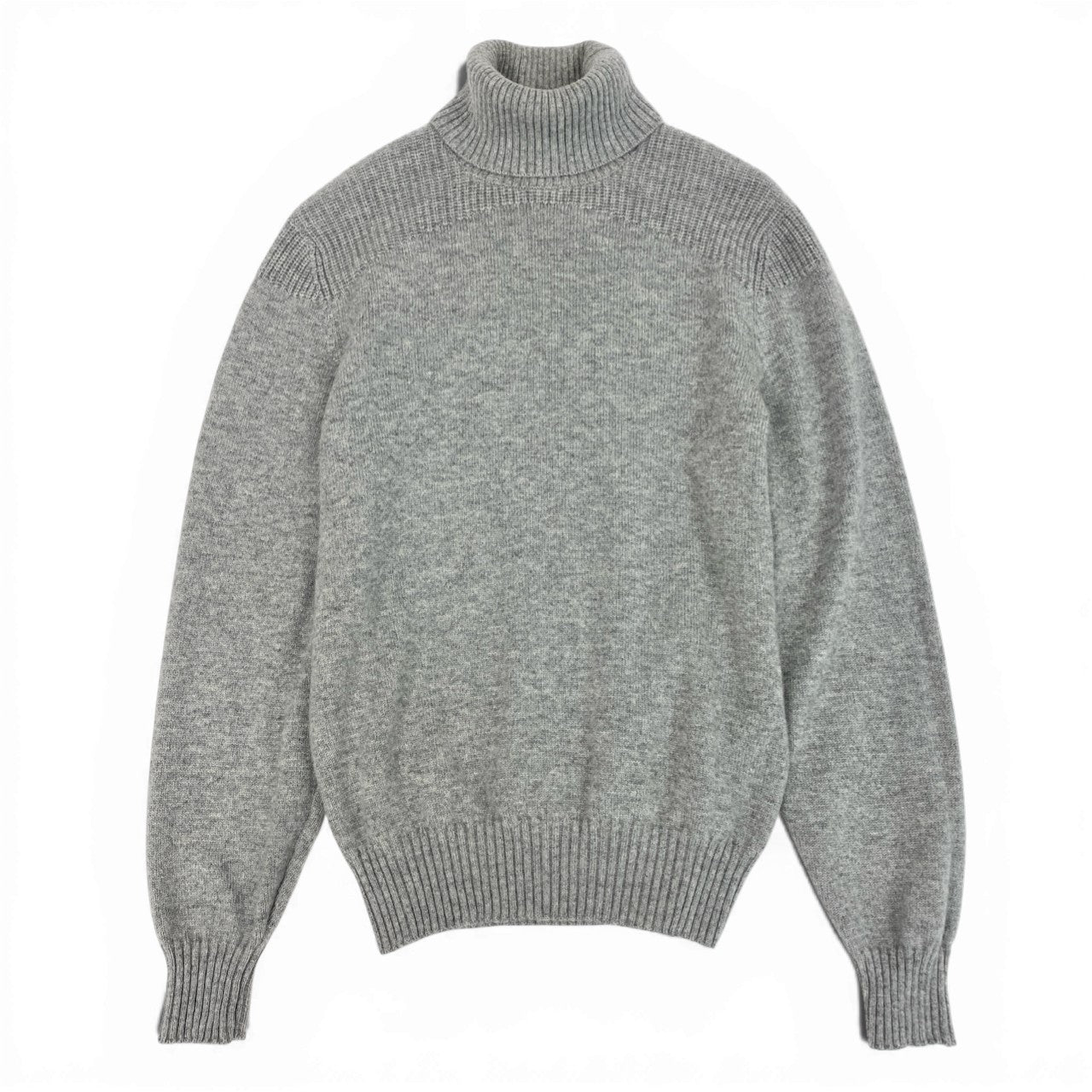 68b27 《美品》 BRUNELLO CUCINELLI ブルネロクチネリ カシミヤ100 ニット セーター タートルネック 44 グレー カシミア レディースu02t