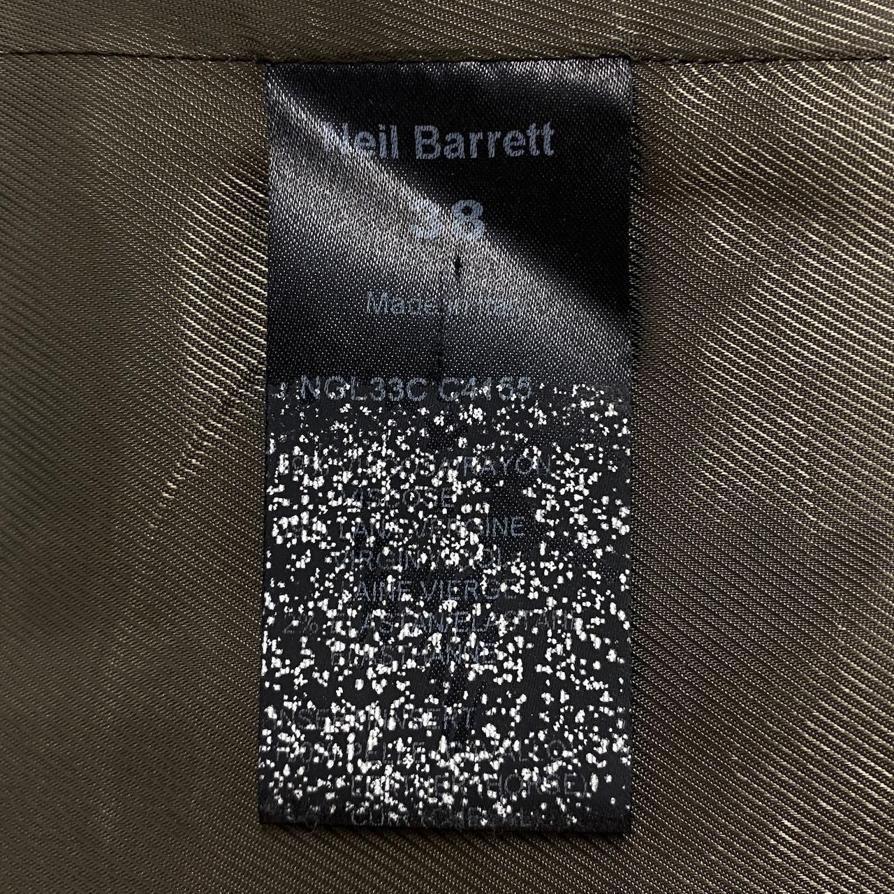 41e14 Neil Barrett ニールバレット ジレベスト レザーレイヤードベスト トップス イタリア製 38サイズ カーキ ブラック レディース 女性用k02i