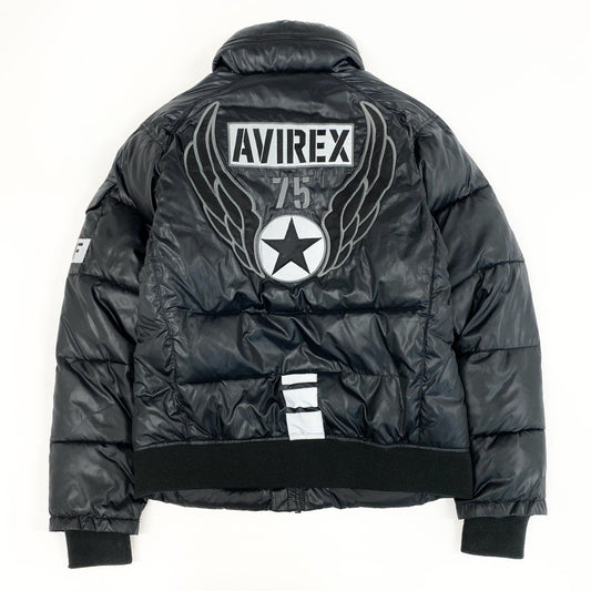69f21 AVIREX アヴィレックス CERAMIC PADDING USAF JACKET 中綿ジャケット メンズジャケット 男性用 6162140 L ブラック